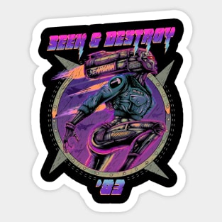 "SEEK & DESTROY " (PURPLE) Sticker